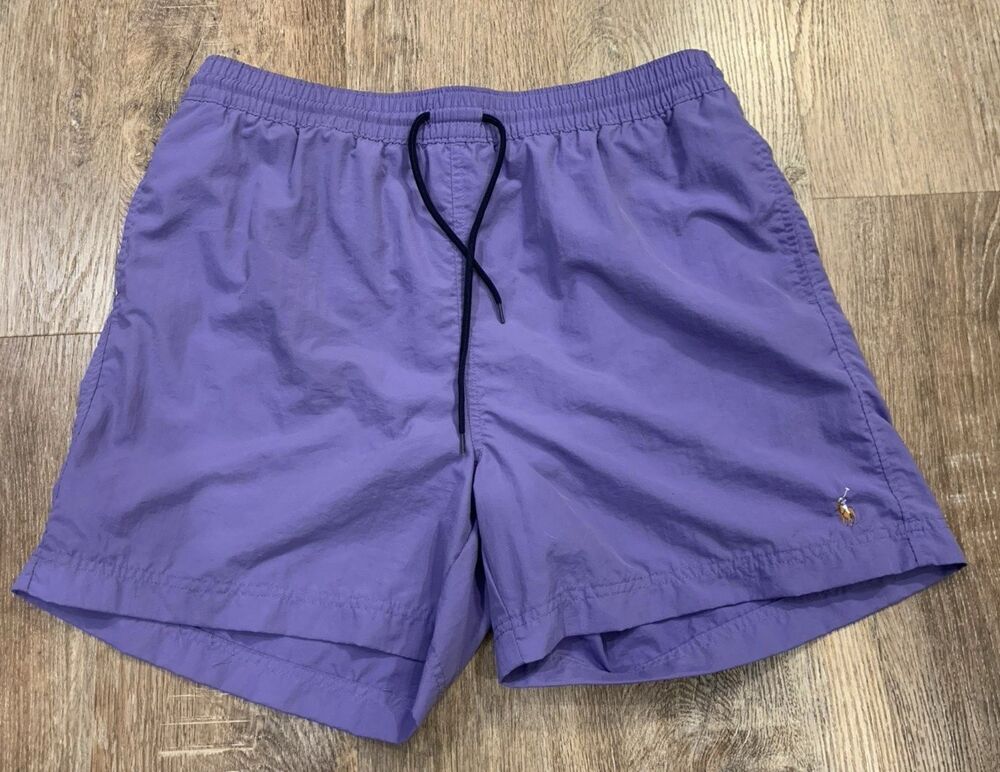 Polo Ralph Lauren Swim Trunks Shorts Purple Size Large RN 41381
